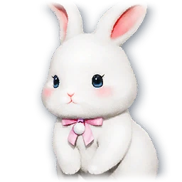 White Bunny — AION 2 pet portrait